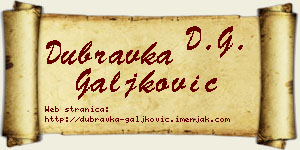 Dubravka Galjković vizit kartica